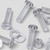50x Clear Acrylic, Countersunk Cross Head, M5 x 20mm, Plastic, Bolts, Nuts & Washers - Screws