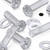 50x Clear Acrylic Countersunk Screws & Bolts M5 x 20mm, Nuts & Washers