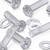 50x Clear Acrylic Countersunk Screws & Bolts M5 x 20mm, Nuts & Washers
