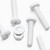 50x White, Pan Cross Head, (PP), M4 x 20mm, Plastic Bolts, Nuts & Washers -Screws