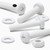 50x White, Pan Cross Head, (PP), M4 x 20 mm, Plastic Bolts, Nuts & Washers - Screws