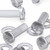 20x Clear Acrylic Pan Head Cross Screws & Bolts M12 x 40mm, Nuts & Washers