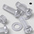 20x Clear Acrylic Pan Head Screws, Nuts & Washers M12x40mm