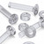 50x Clear Acrylic Countersunk Screws & Bolts M4 x 20mm, Nuts & Washers