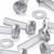 20x Clear Acrylic Pan Head Screws, Nuts & Washers M10x40mm
