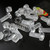 10x Clear Acrylic Pan Head Plastic Screws & Bolts M8 x 20mm, Nuts & Washers