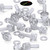 20x Clear Acrylic Slotted Knurled Thumbscrews M3 x 10mm, Nuts & Washers