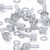 20x Clear Acrylic Slotted Knurled Thumbscrews M3 x 10 mm, Nuts & Washers