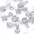 20x Clear Acrylic Slotted Knurled Thumbscrews M3 x 10mm, Nuts & Washers