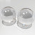 2x 40mm Clear Acrylic Spheres, Solid Polished Balls + Storage Pouch