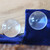 2x 50mm Clear Acrylic Spheres, Solid Polished Balls + Storage Pouch