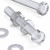 30x Clear Plastic Acrylic Hex Head M8 x 60 mm Bolts, Nuts & Washers