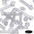 30x Clear Acrylic Hex Head Plastic Screws & Bolts M8 x 60mm, Nuts & Washers