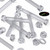 30x Clear Plastic Acrylic Hex Head M8 x 60 mm Bolts, Nuts & Washers