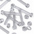 30x Clear, Plastic, Acrylic, Hex Head, M8 x 60mm, Plastic Bolts Nuts & Washers - Screws