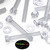 30x Clear, Plastic, Acrylic, Hex Head, M8 x 60mm, Plastic Bolts Nuts & Washers - Screws