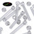 30x Clear Acrylic Hex Head Plastic Screws & Bolts M6 x 50 mm, Nuts & Washers