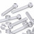 30x Clear, Plastic, Acrylic, Hex Head, M6 x 50mm, Plastic Bolts, Nuts & Washers - Screws