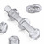 30x Clear, Plastic, Acrylic, Hex Head, M6 x 50mm, Plastic Bolts, Nuts & Washers - Screws