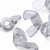 20x  Clear, Plastic, Acrylic M8 Butterfly, Wing Nuts