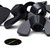 20x Black, Nylon Plastic, M8 Butterfly, Wing Nuts