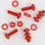 20x Red PP Pan Head Cross Plastic Screws & Bolts M6 x 20mm, Nuts & Washers