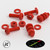 20x Red PP Pan Head Cross Plastic Screws & Bolts M6 x 20mm, Nuts & Washers