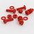 20x Red PP Pan Head Cross Plastic Screws & Bolts M6 x 20mm, Nuts & Washers