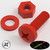 20x Red PP Pan Head Cross Plastic Screws & Bolts M6 x 20mm, Nuts & Washers