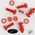 20x Red PP Pan Head Cross Plastic Screws & Bolts M6 x 20mm, Nuts & Washers