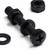 20x Black Pan Head, (PP), M6 x 40mm, Plastic Bolts, Nuts & Washers - Screws
