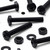 20x Black PP Pan Head Plastic Screws & Bolts M6 x 40 mm, Nuts & Washers