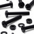 20x Black PP Pan Head Plastic Screws & Bolts M6 x 40mm, Nuts & Washers