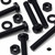 20x Black Pan Head, (PP), M6 x 40mm, Plastic Bolts, Nuts & Washers - Screws