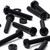 20x Black PP Pan Head Plastic Screws & Bolts M6 x 40mm, Nuts & Washers