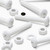 20x White Pan Head, (PP), M6 x 40mm, Plastic Bolts, Nuts & Washers - Screws
