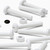 20x White Pan Head, (PP), M6 x 40 mm, Plastic Bolts, Nuts & Washers - Screws