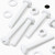 20x White PP Pan Head Plastic Screws & Bolts M6 x 40mm, Nuts & Washers