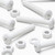 20x White PP Pan Head Plastic Screws & Bolts M6 x 40mm, Nuts & Washers