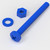 20x Blue PP Pan Head Cross Plastic Screws & Bolts M6 x 60mm, Nuts & Washers