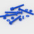 20x Blue Pan Head, (PP), M6 x 60 mm, Plastic Bolts, Nuts & Washers - Screws
