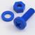 20x Blue PP Pan Head Cross Plastic Screws & Bolts M6 x 20mm, Nuts & Washers