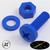 20x Blue Pan Head, (PP), M6 x 20 mm, Plastic Bolts, Nuts & Washers - Screws