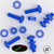 20x Blue PP Pan Head Cross Plastic Screws & Bolts M6 x 20mm, Nuts & Washers