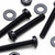 20x Black Pan Head, (PP), M3 x 20 mm, Plastic Bolts, Nuts & Washers - Screws