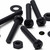20x Black PP Pan Head Plastic Screws & Bolts M3 x 20mm, Nuts & Washers