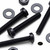 20x Black Pan Head, (PP), M3 x 20mm, Plastic Bolts, Nuts & Washers - Screws