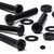 20x Black Pan Head, (PP), M3 x 20mm, Plastic Bolts, Nuts & Washers - Screws