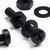 20x Black PP Pan Head Plastic Screws & Bolts M3 x 20mm, Nuts & Washers