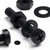 20x Black PP Pan Head Plastic Screws & Bolts M3 x 20mm, Nuts & Washers